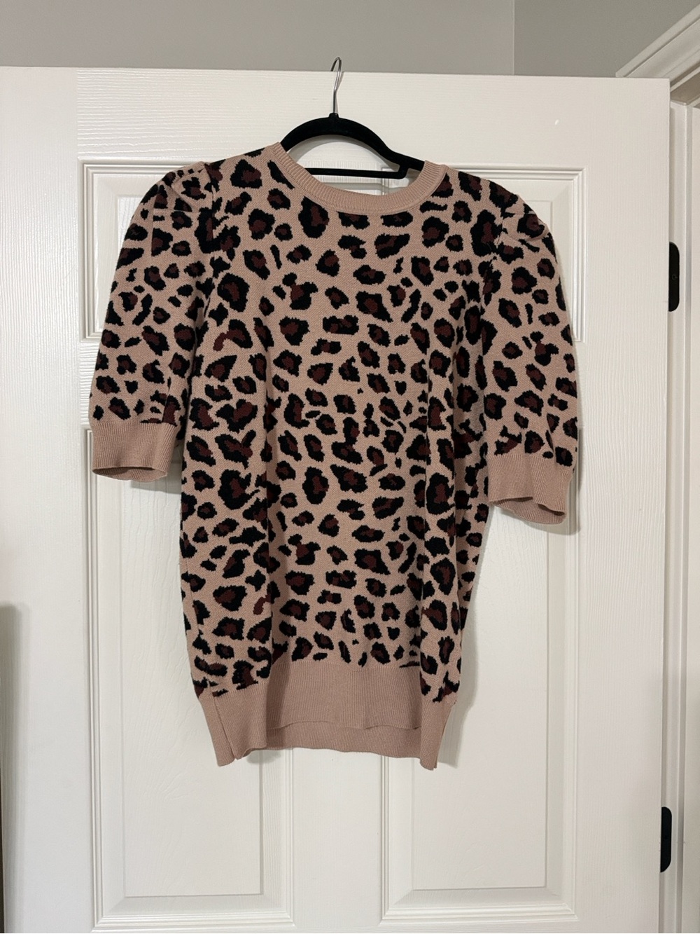Vine & Love Blush Leopard Crewneck Sweater